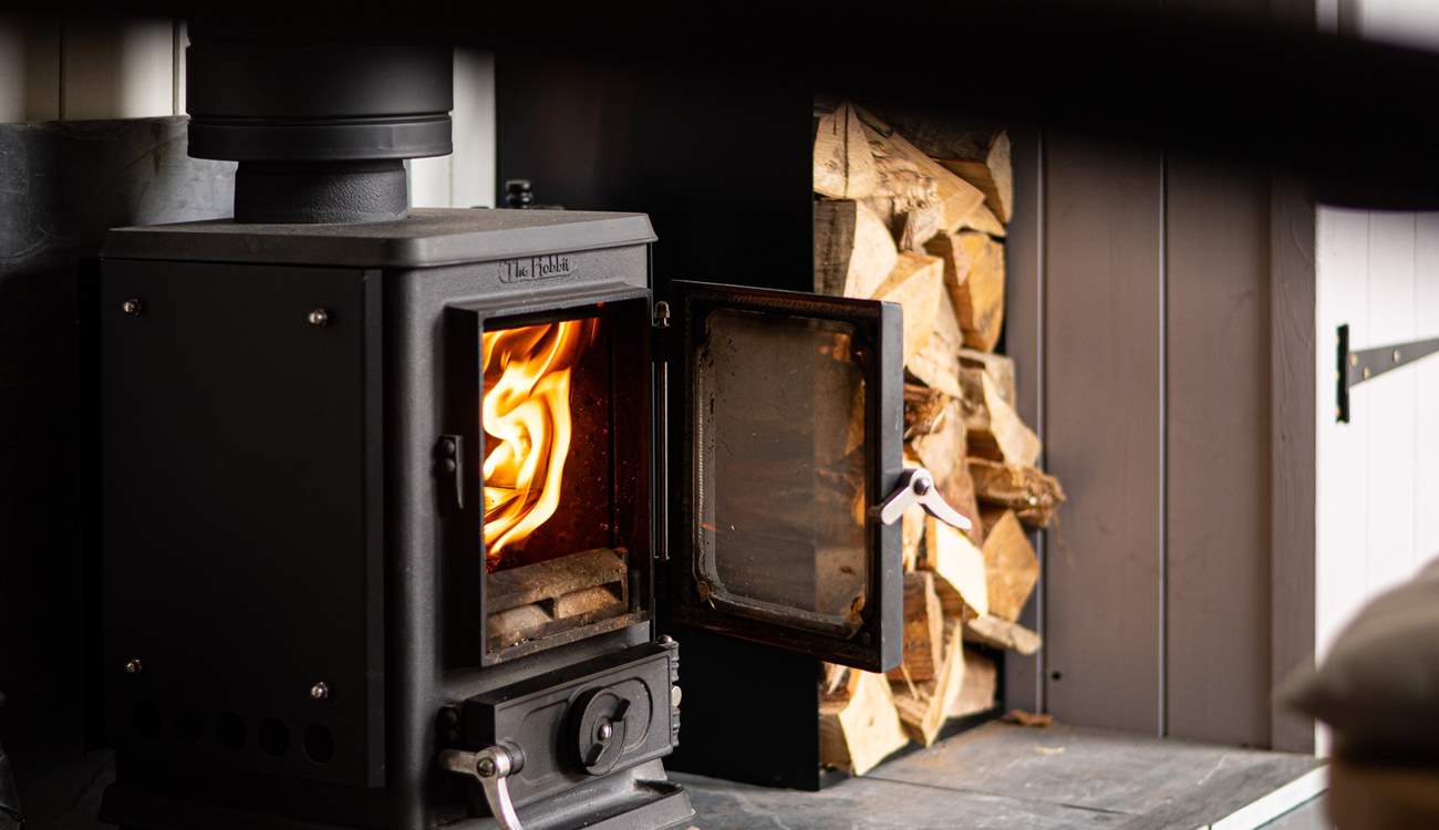 On lazy days, light the wood-burner and get cosy. 