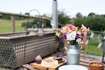 Cheese, wine and good company. The perfect hideaway set-up.