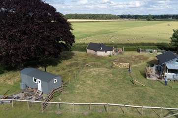 There are two other hideaways on site. The Woodsman and The Potting Shed. The three hideaways are positioned in a way that all guests have plenty of privacy.