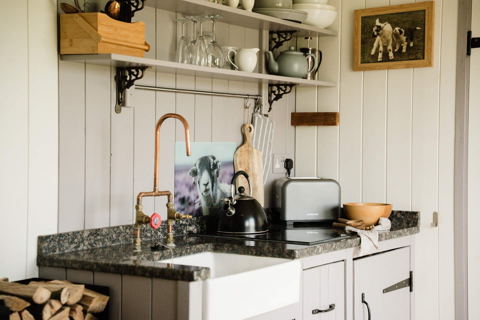 The well-equipped kitchen is complete with everything you'd need for your stay.