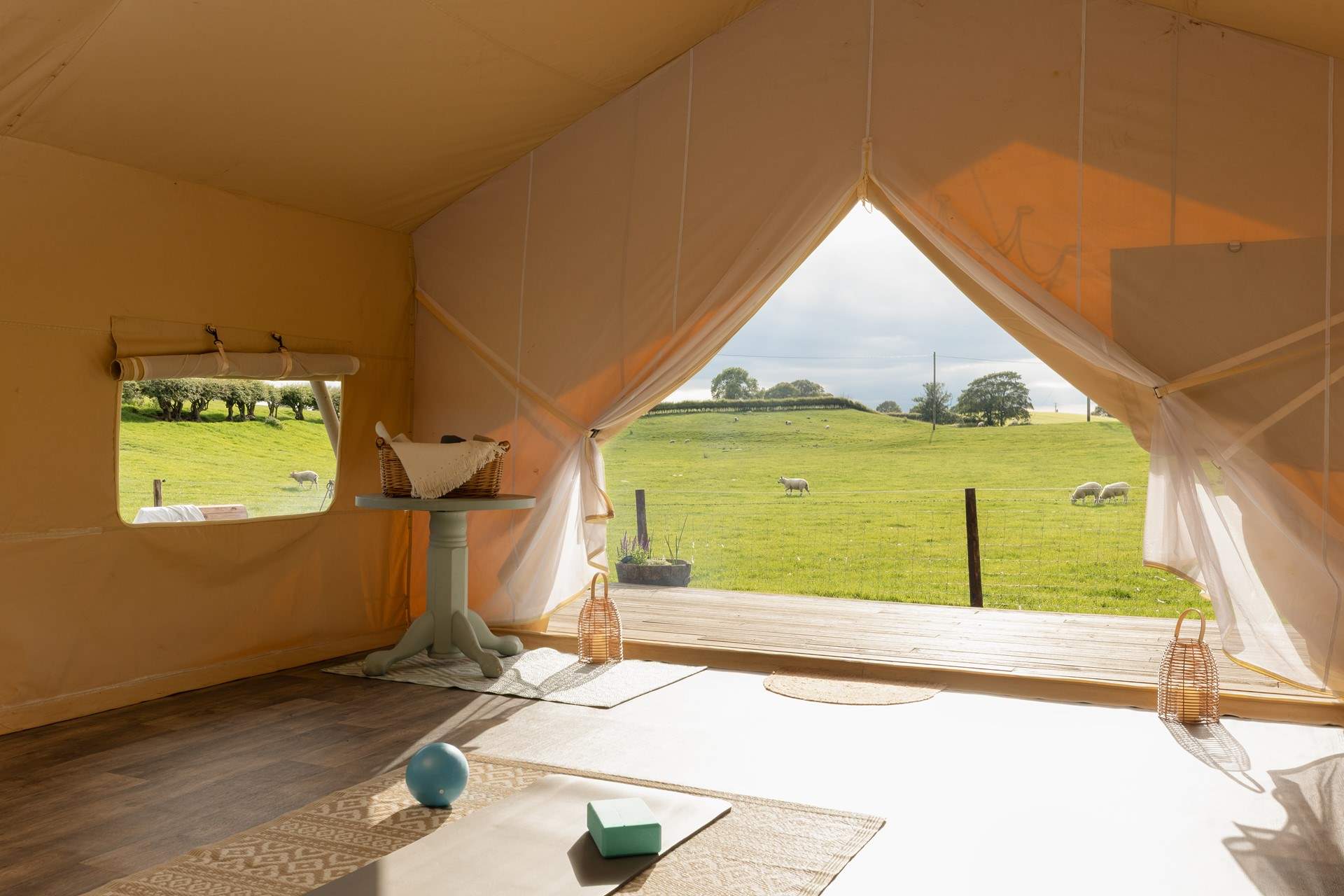 Retreat indoors to the quiet relaxation lounge and panoramic yoga studio. 