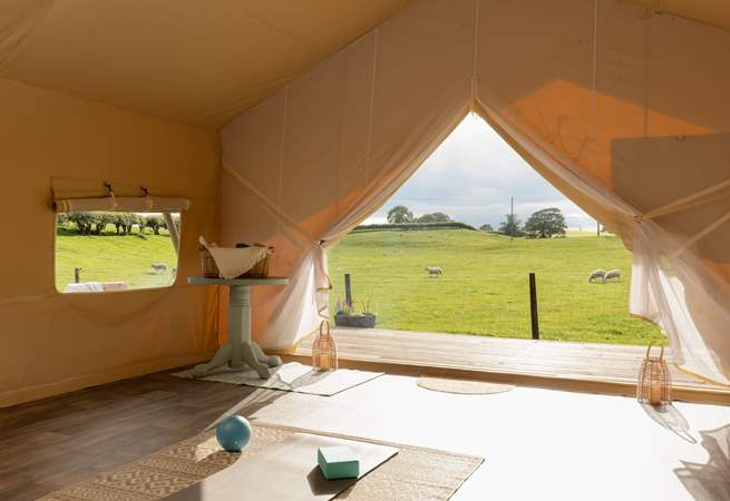 Retreat indoors to the quiet relaxation lounge and panoramic yoga studio. 