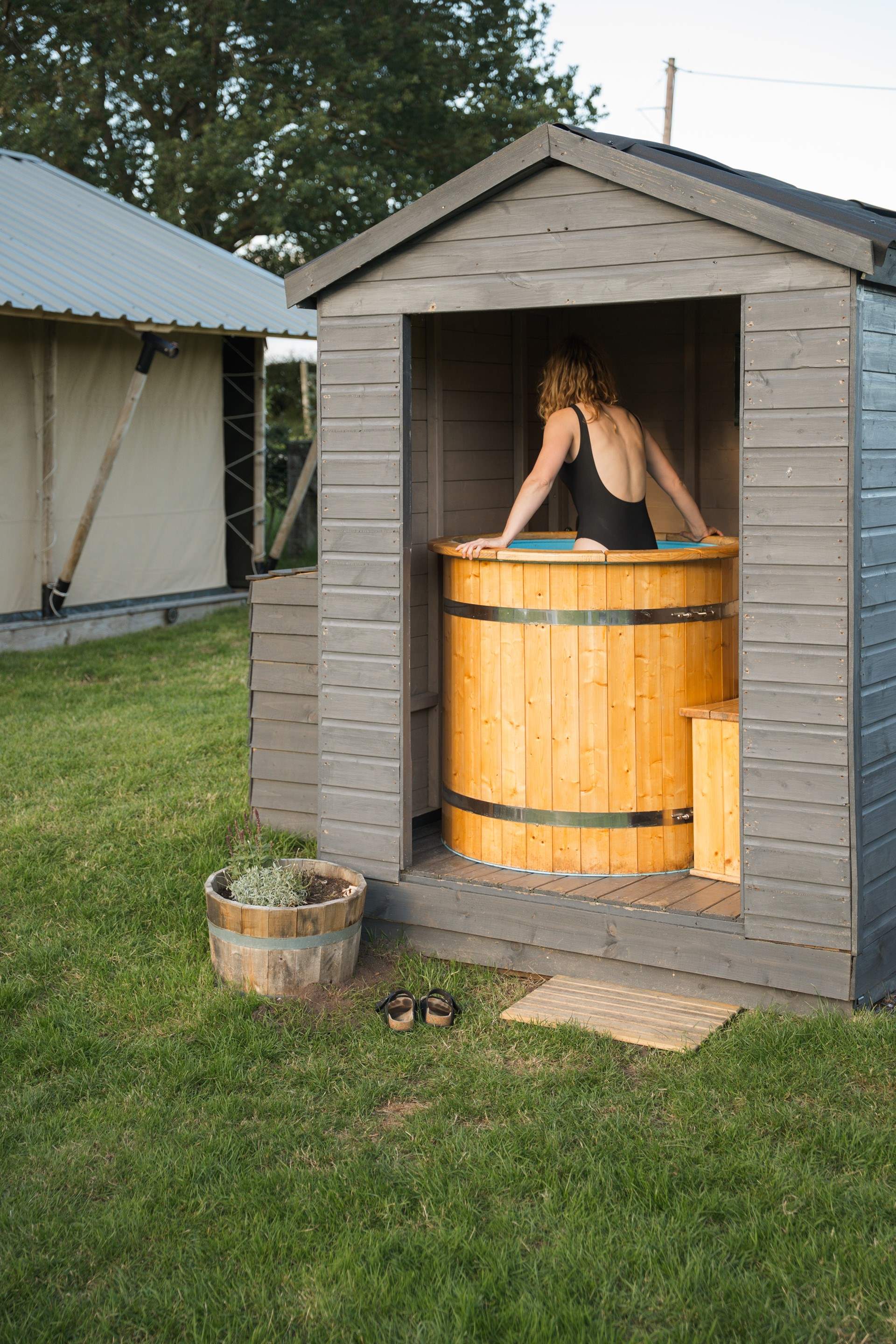 ... and the cold plunge bath for a true wellness experience.