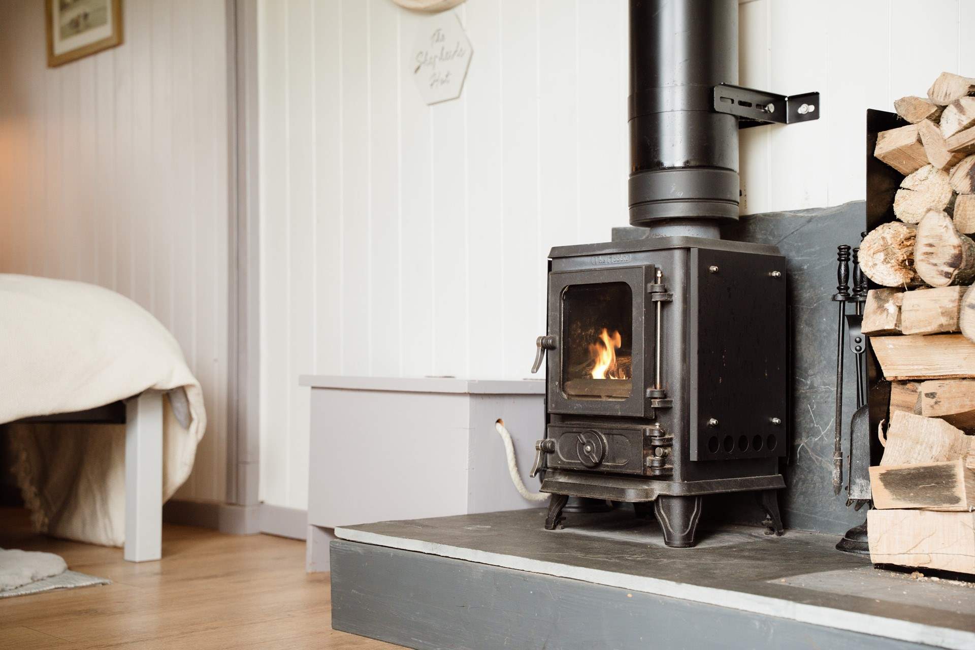 Gather beside the crackling wood-burner for cosy evenings in.