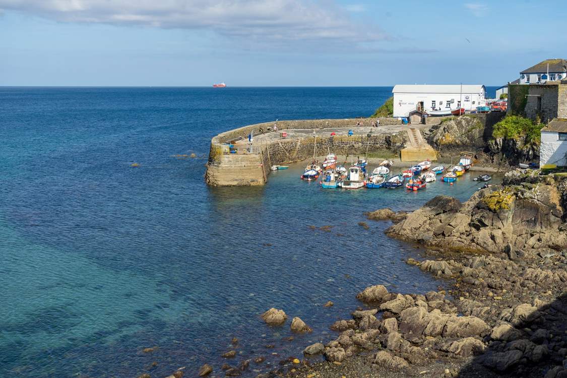 The pretty harbour at Coverack.