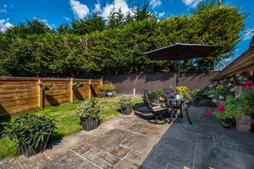 The delightful garden area.