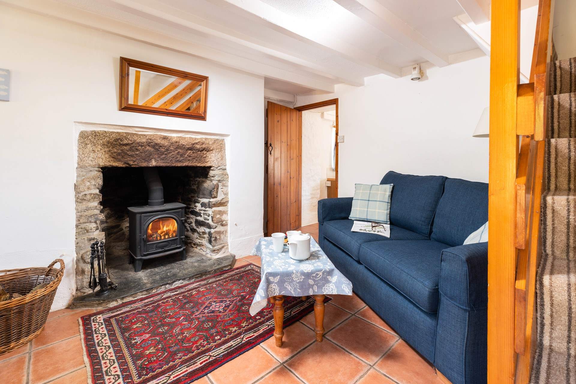 Snuggle up together in front of the fire. 