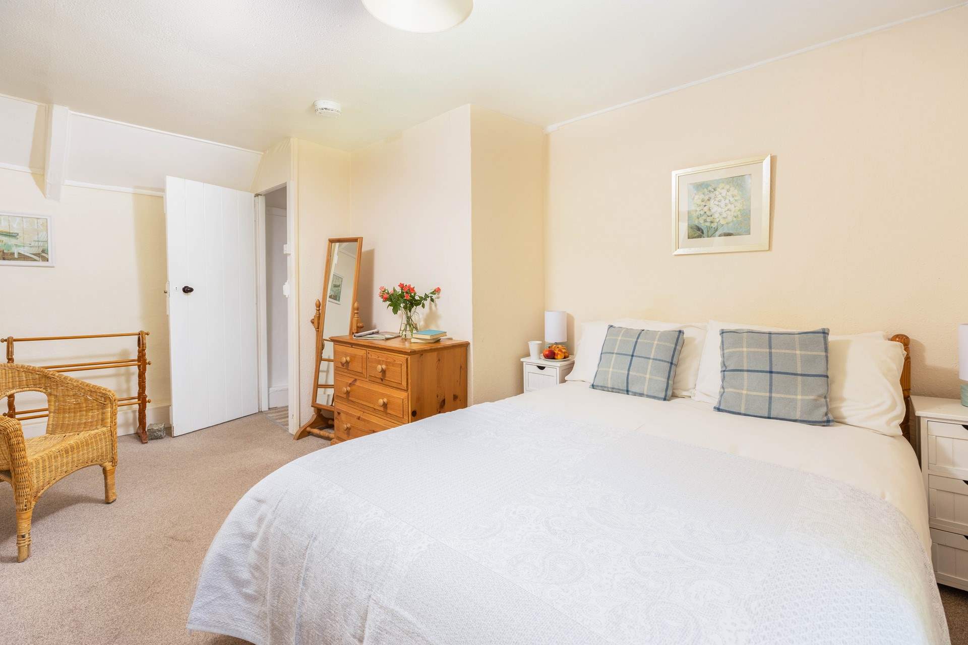 The bedroom has a handy sink to save your legs for that handy glass of water in the night. 