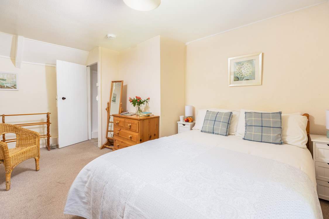 The bedroom has a handy sink to save your legs for that handy glass of water in the night.