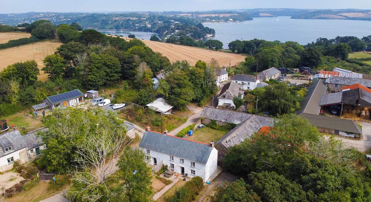 Chybean is the white cottage in the foreground on the left-hand side.