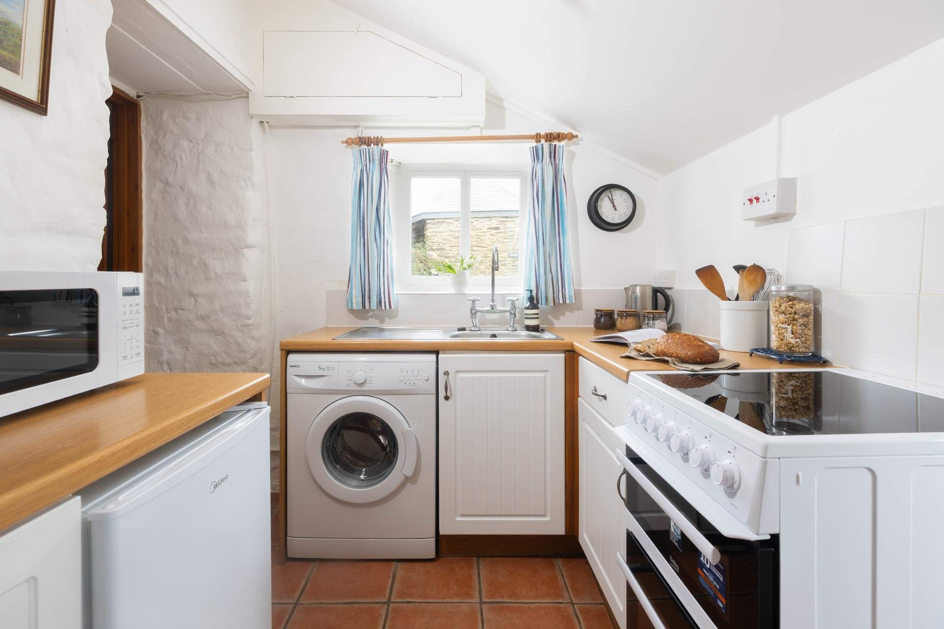 The small but perfectly formed kitchen. 