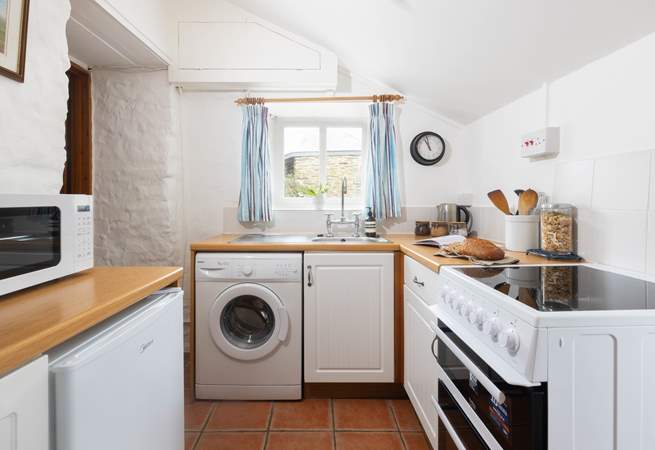 The small but perfectly formed kitchen. 