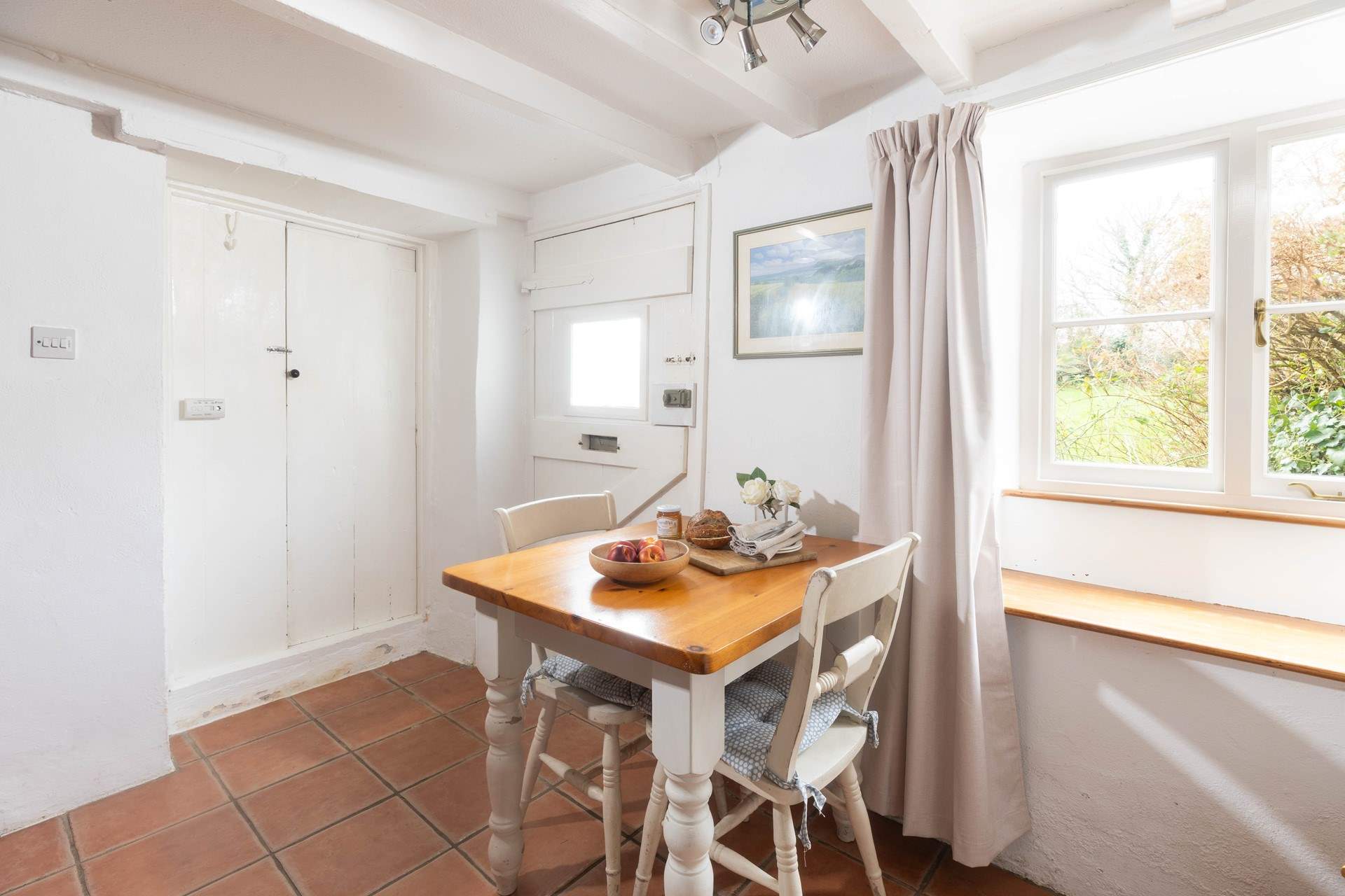 The dining table is the perfect spot for a long meal together. 