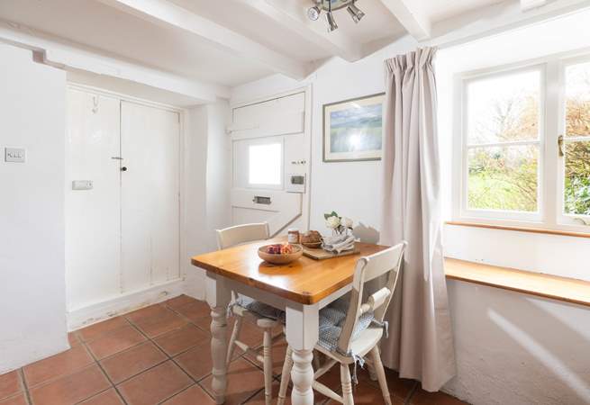 The dining table is the perfect spot for a long meal together. 