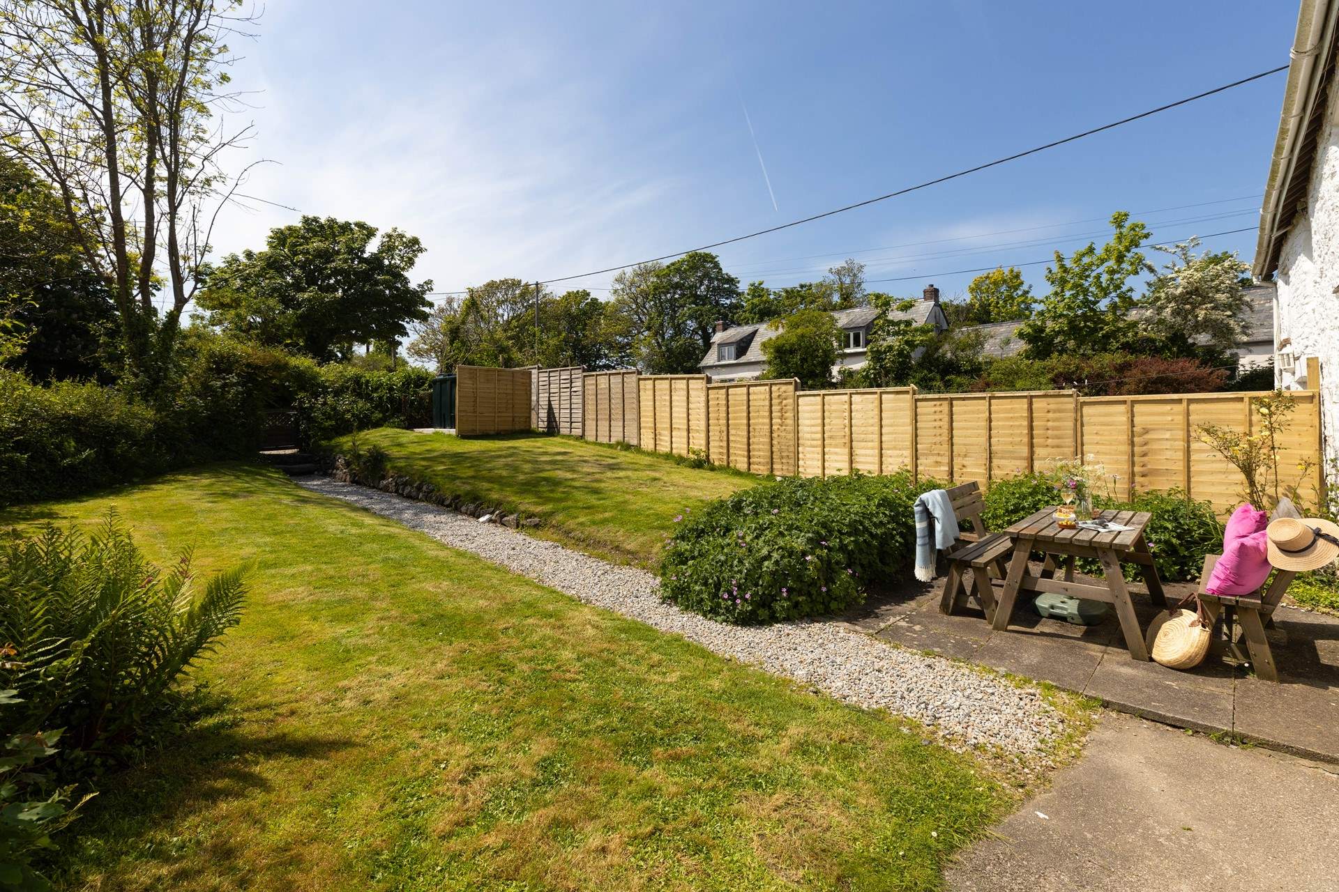 Chyvounder has a pretty cottage garden. 