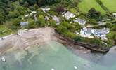 Rose on the Cliff is the detached property on the right of the photograph -  quite literally on the water's edge.  - Thumbnail Image