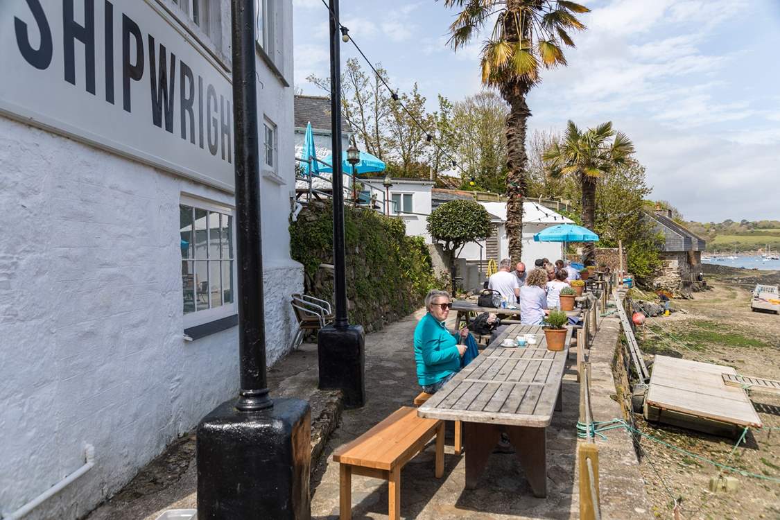 Pop over to Helford and the The Shipwright Inn for a pint by the water.