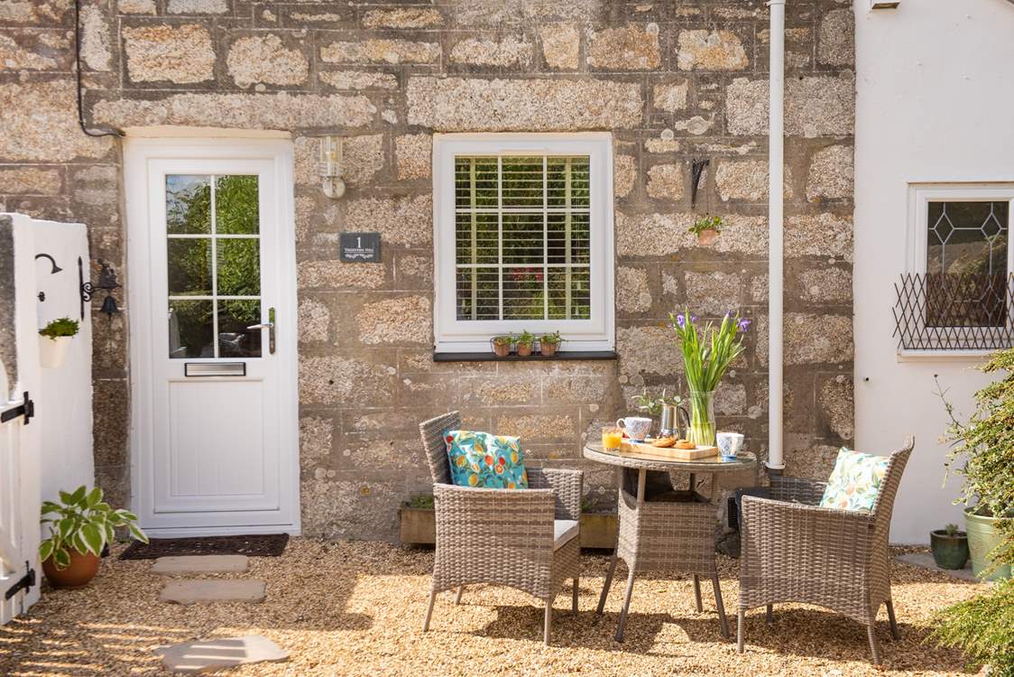 Breakfast in the sun.