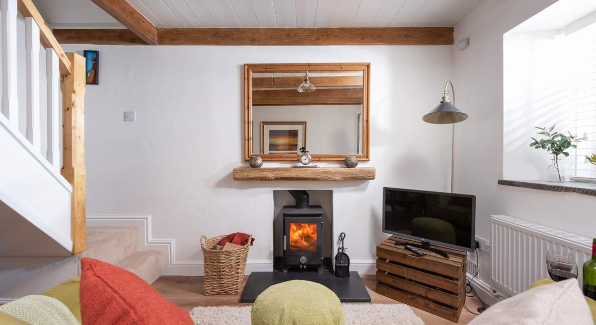 Sink into the sofa and light the wood-burner.