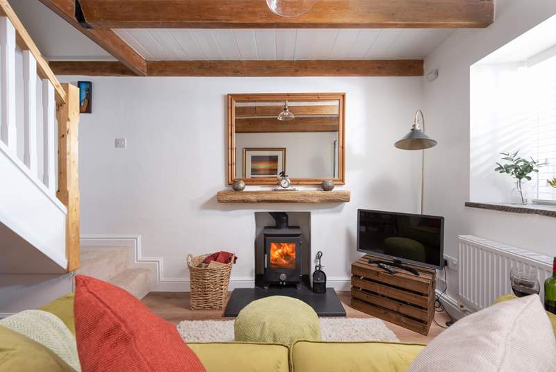 Sink into the sofa and light the wood-burner.