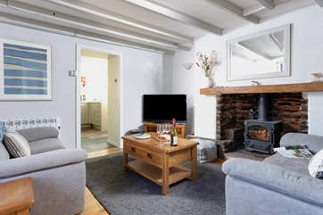 Cosy furnishings in the sitting-room.