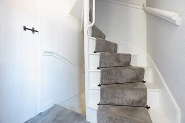 Please take care on the steep turning staircase.