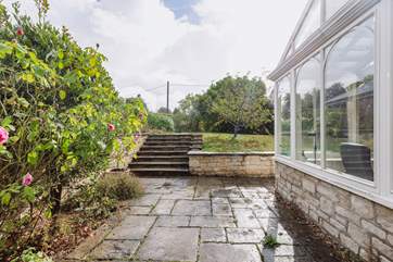 Please take care on the steps down from the garden.