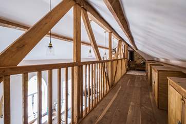 The feature first floor landing. Please take care around the sloping ceiling.