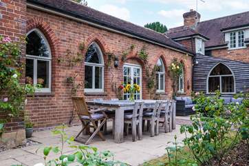 Enjoy the beautiful gardens from the terrace.