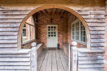 The porch is the perfect place for muddy boots.