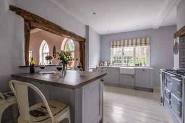 Restored features marry seamlessly with contemporary furnishings at Castlemans Coach House.