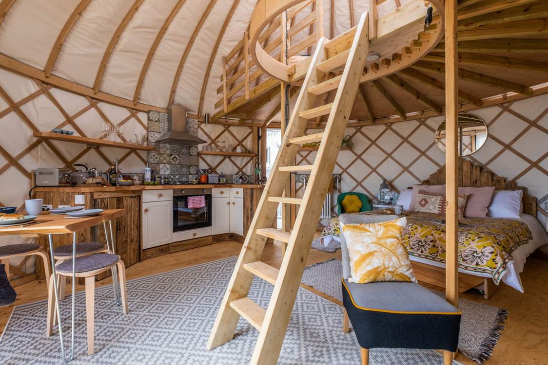 The yurt is perfect for families, but equally as lovely for a romantic retreat.