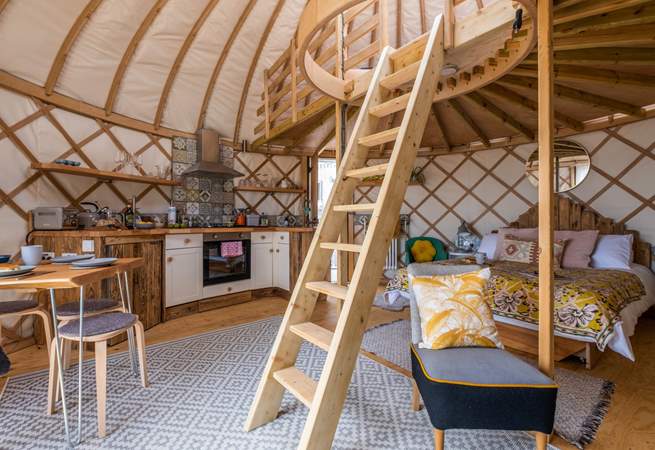 The yurt is perfect for families, but equally as lovely for a romantic retreat. 