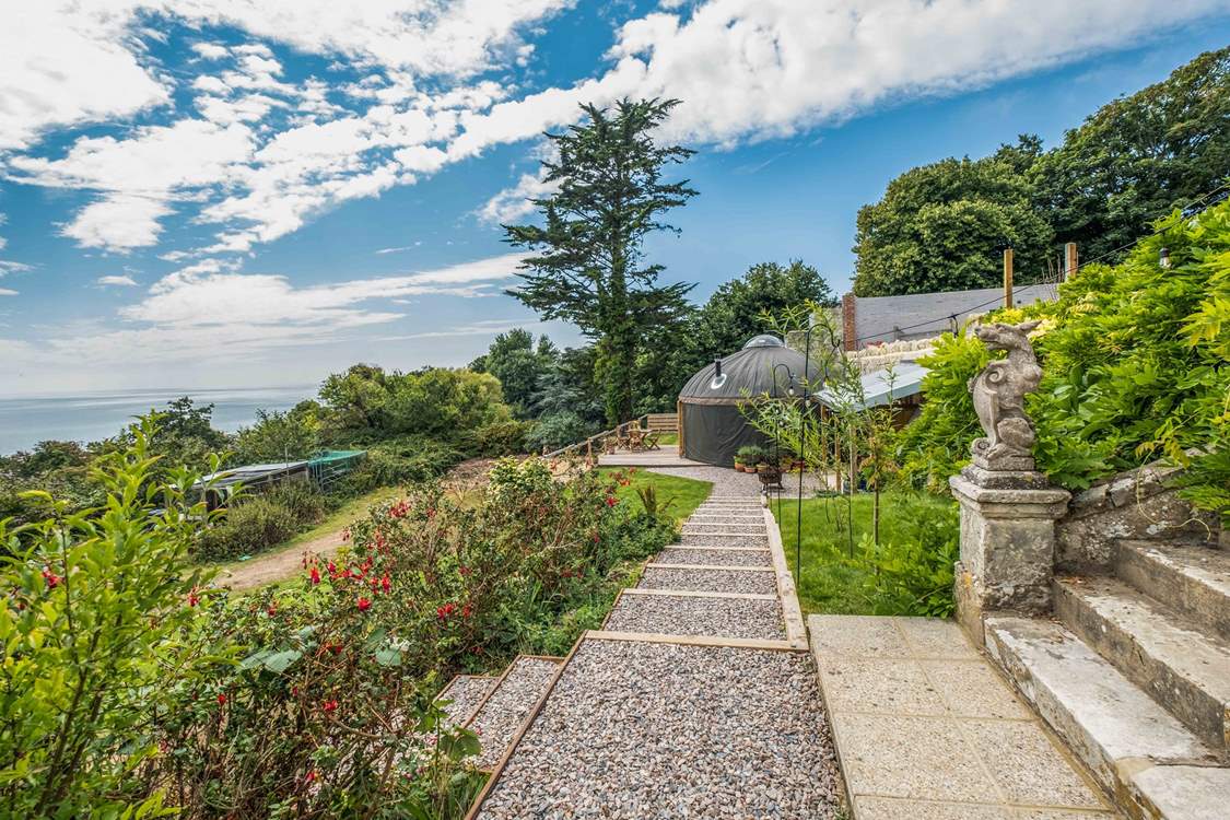 Perched up high with glistening sea views.