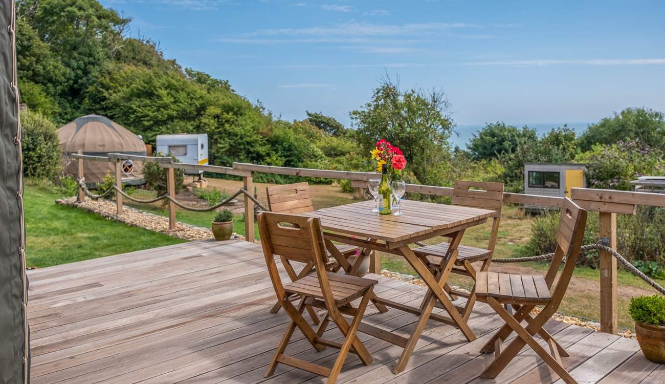 To the left of the hideaway, you'll see a smaller neighbouring yurt. Both properties have plenty of privacy, with their own secluded outdoor spaces. 