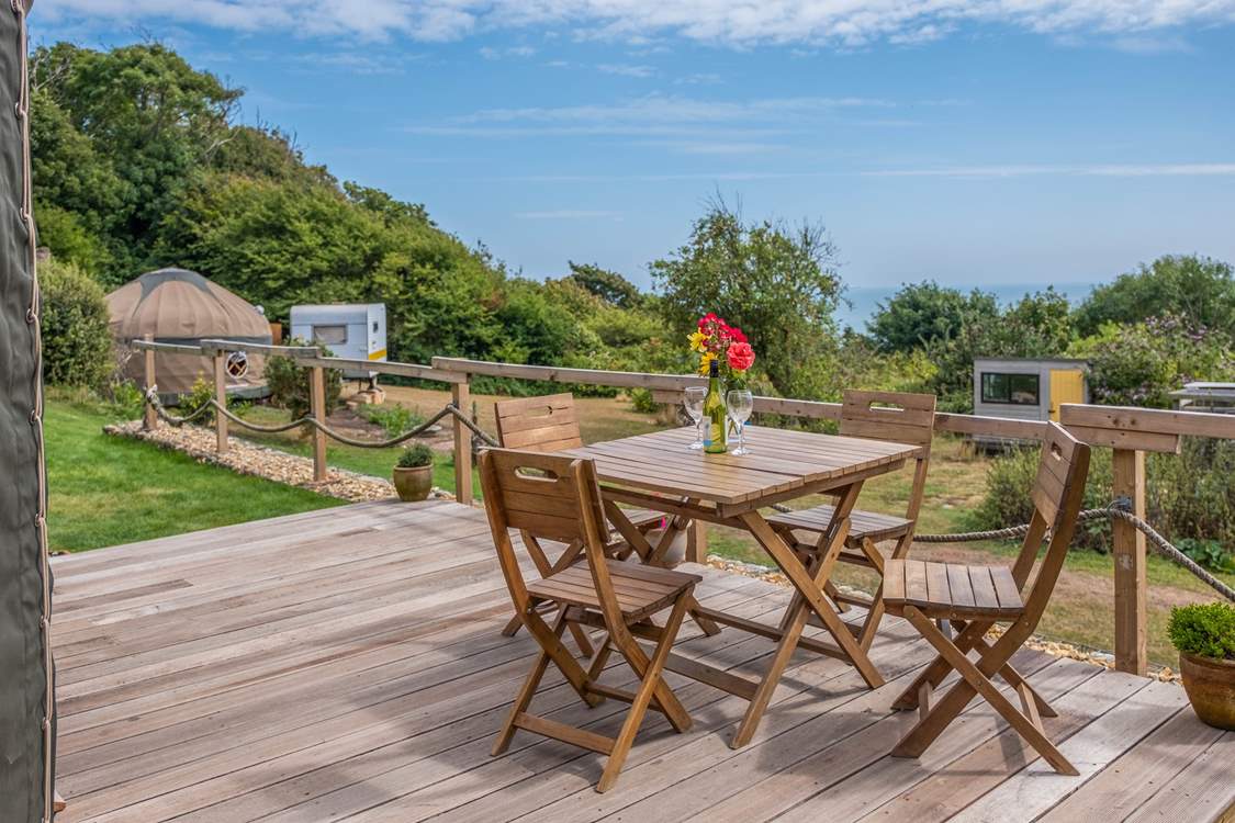 To the left of the hideaway, you'll see a smaller neighbouring yurt. Both properties have plenty of privacy, with their own secluded outdoor spaces.