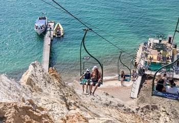 Take the chairlift to the beach for a fabulous view of the iconic Needles.