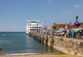 Yarmouth is home to the Wightlink ferry and a great selection of eclectic shops and eateries.