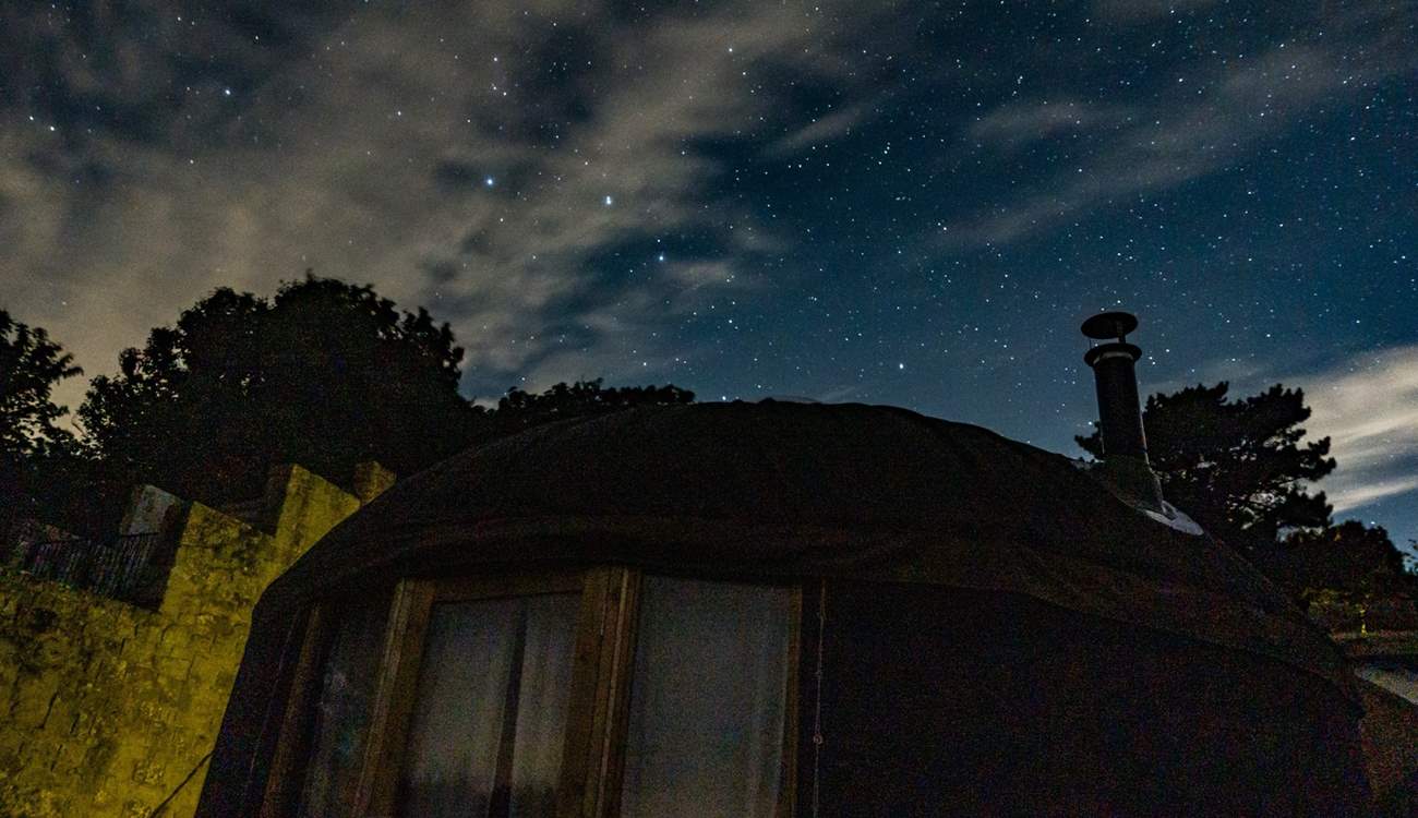 The yurt is in the perfect spot for Stargazing! What a beautiful sight. Image taken by the owners. 