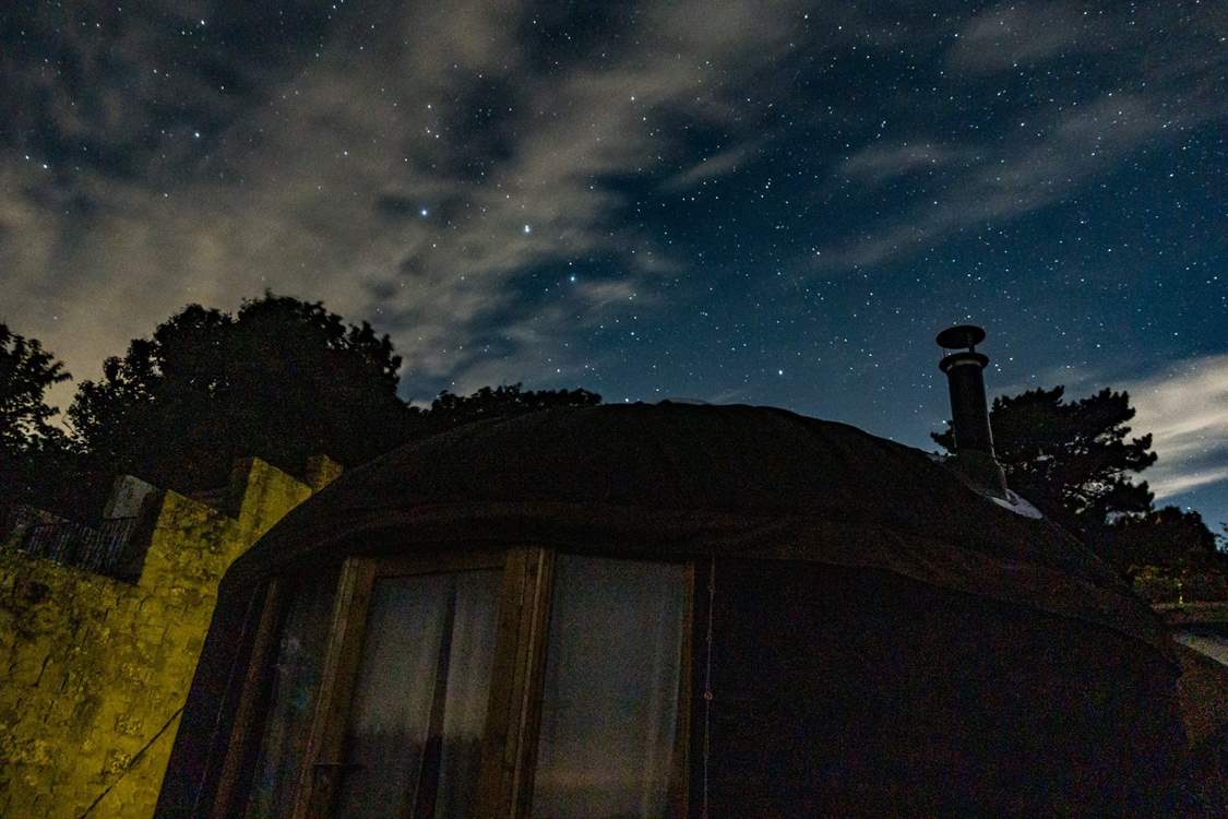The yurt is in the perfect spot for Stargazing! What a beautiful sight. Image taken by the owners.