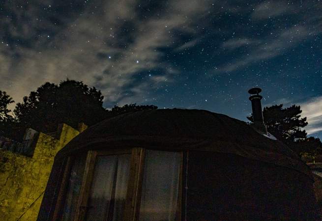 The yurt is in the perfect spot for Stargazing! What a beautiful sight. Image taken by the owners. 