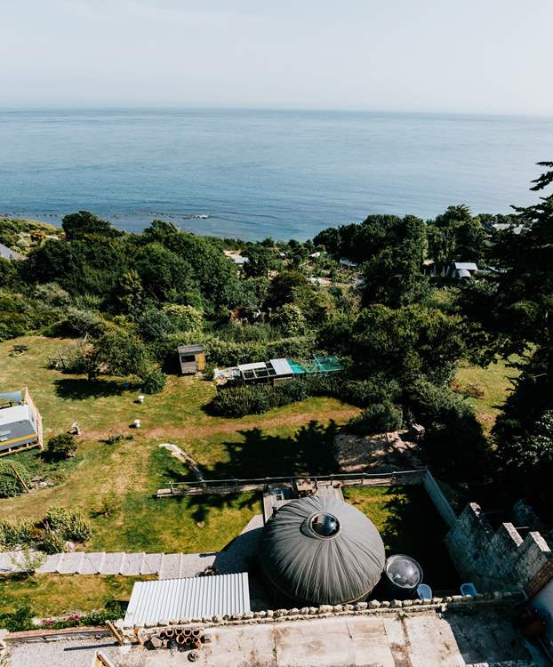 Just a stone's throw from the water.