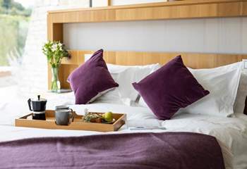 Plush cushions and indulgent bedding ensure a great night's sleep 