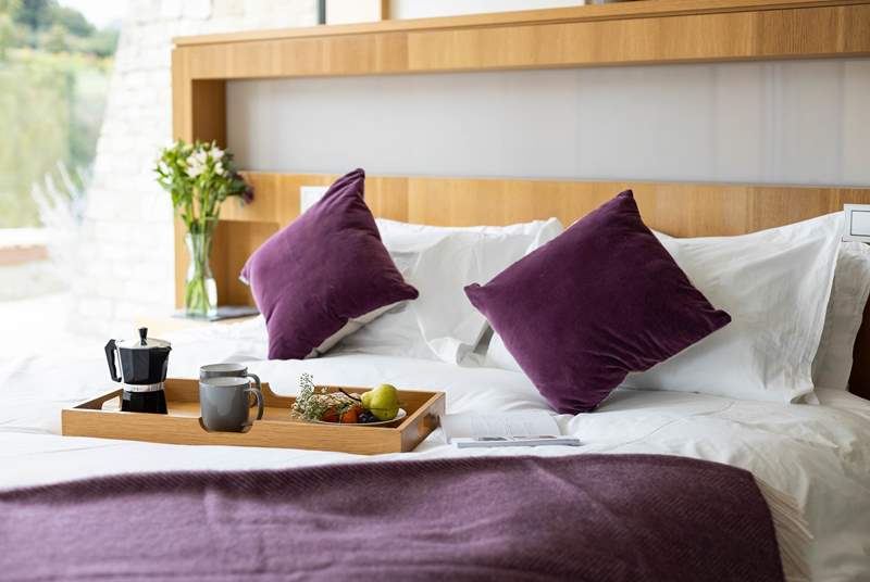 Plush cushions and indulgent bedding ensure a great night's sleep 
