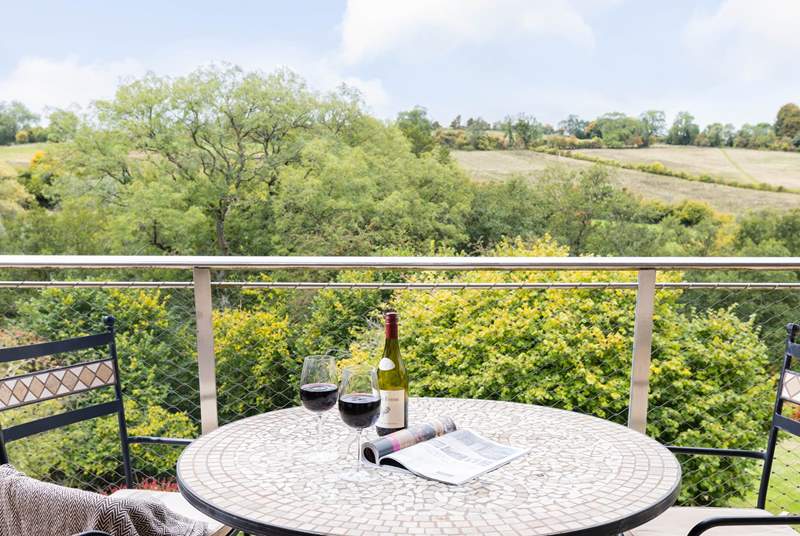 Enjoy your tranquil surroundings with a glass of wine in hand.