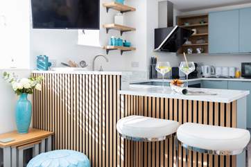 The kitchen/dining area.