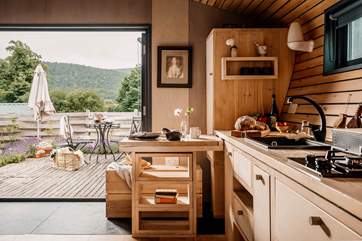 You can even admire the stunning view as you prep a leisurely brunch.