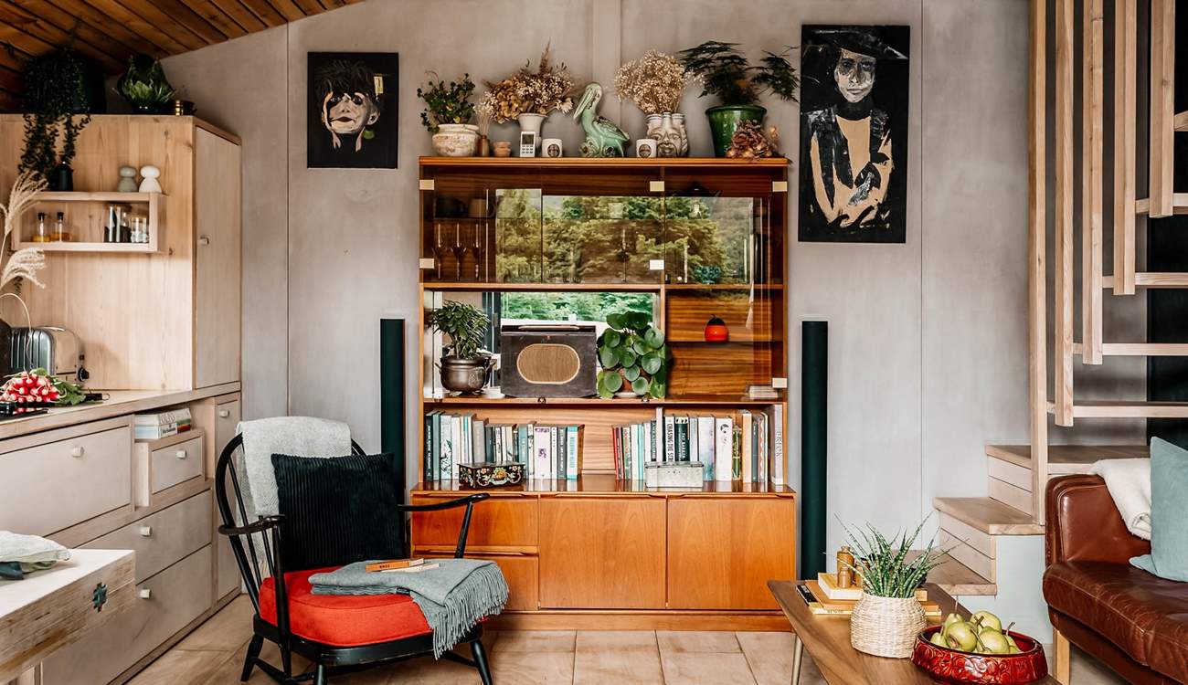 Quirky features run throughout this boutique cabin.