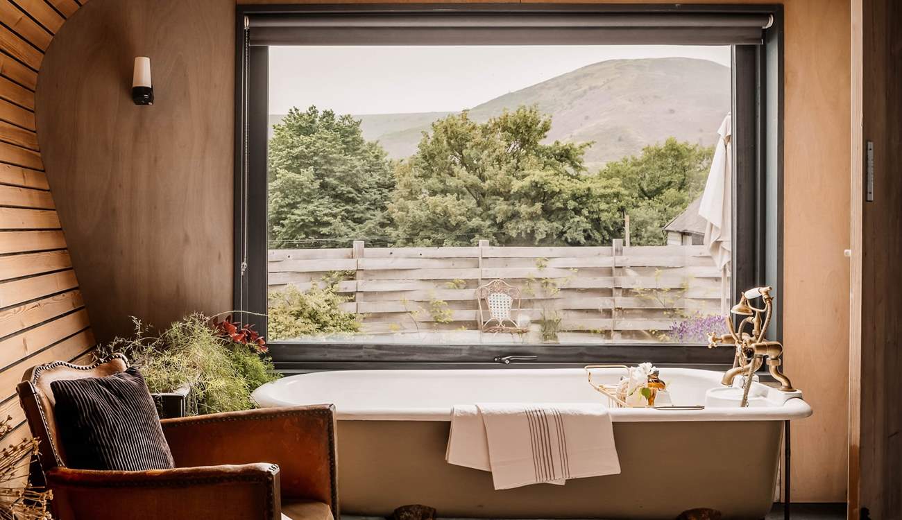 Embrace the view from the roll-top bath tub.