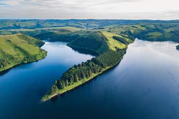 Llyn Clywedog Dam in Llanidloes (around an hour away) is an utterly stunning location for walkers!